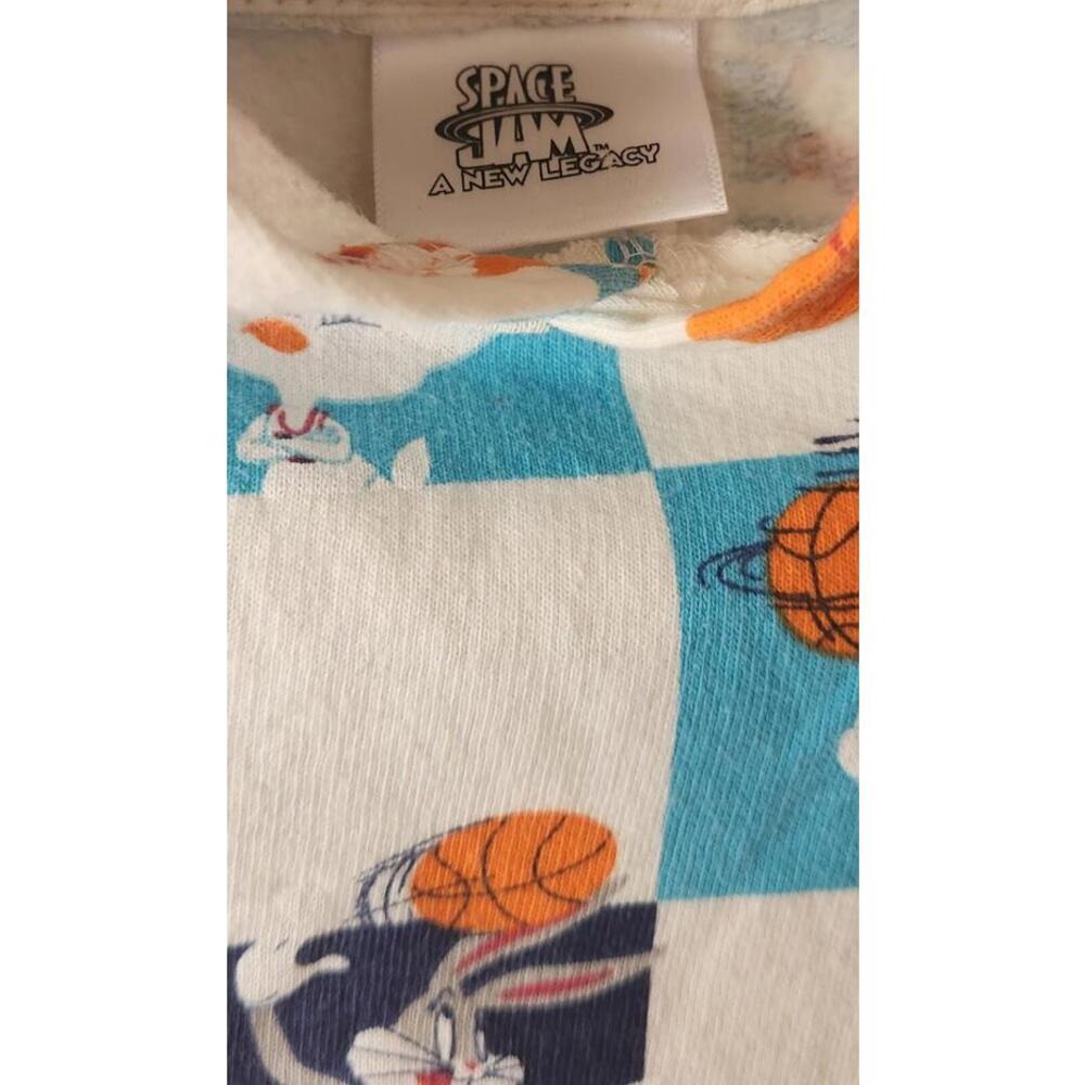 SPACE JAM A NEW LEGACY HOODIE SWEATSHIRT KIDS SIZE 4 BUGS DAFFY TAZ - Picture 2 of 4